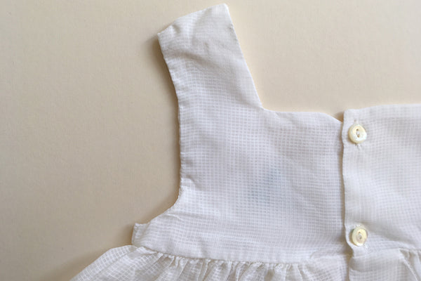 White pinafore dress - 0-3m
