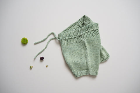 Shorts- 100% Organic Cotton dyed with plants - Fig Leaves - 0/1m to 2/3y - 50%off