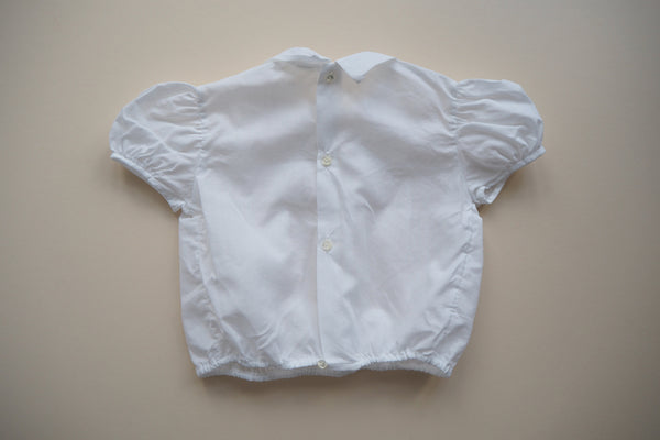 White blouse with openwork and embroidery - 18m