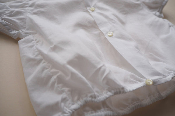 White blouse with openwork and embroidery - 18m
