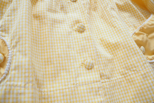 Yellow gingham dress - 0/3m